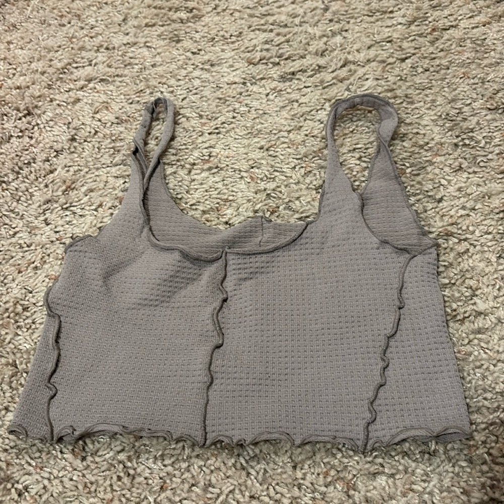 Brown Garage tank top size XS